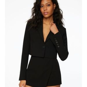 Cropped Blazer Jet Black  Dynamite - NWT